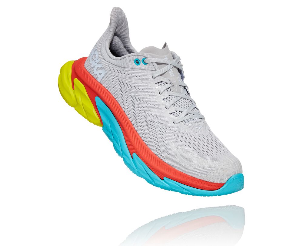 Hoka One One Clifton Edge Löparskor Herr Grå/Vita - SE-3140667